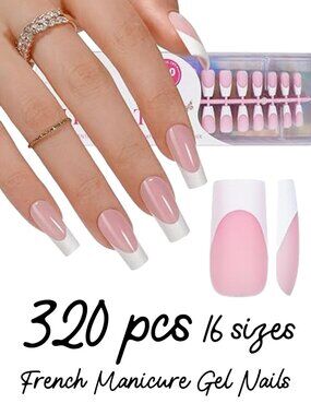 NEW! DIY French Tip Nail Set – 320 PCS (16 Sizes)